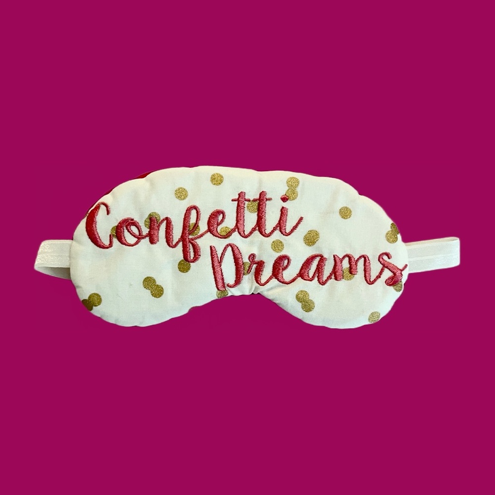 "Confetti Dreams" eye mask with dust bag